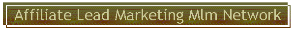 Affiliate Lead Marketing Mlm Network