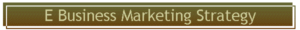 E Business Marketing Strategy